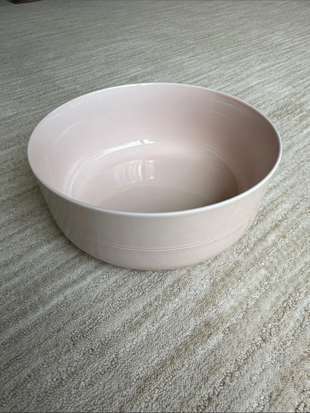 Crate & Barrel Hue Blush Pink Aaron Probyn All-Purpose Serving Bowl Porcelain 9”